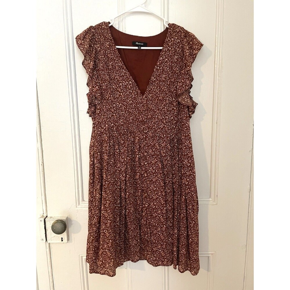 Madewell Pintuck Mini Dress in Florentine Floral Size S
